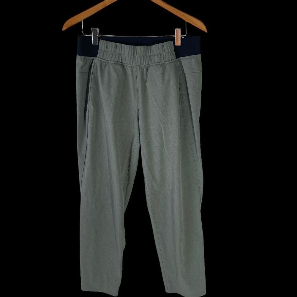 Prana Army Green Crop Pants Pull On Style Sz M